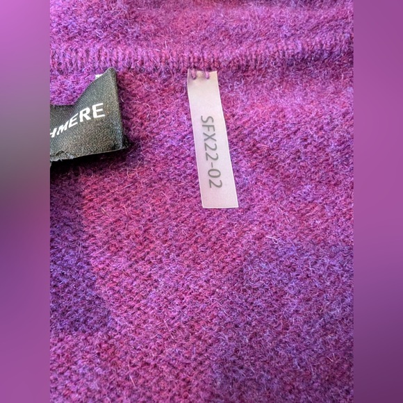 Cashmere Cashmere Women’s Hooded Cashmere Cardigan Purple Size Medium - Picture 5 of 9